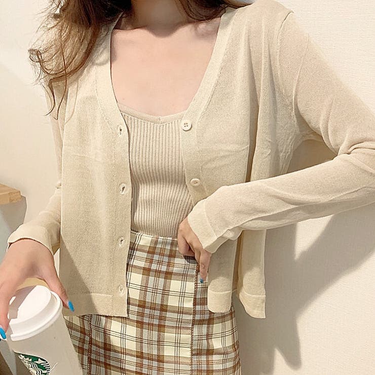 クロップド丈サマーニットカーディガン 夏 韓国ファッション | SHEENA  | 詳細画像30 