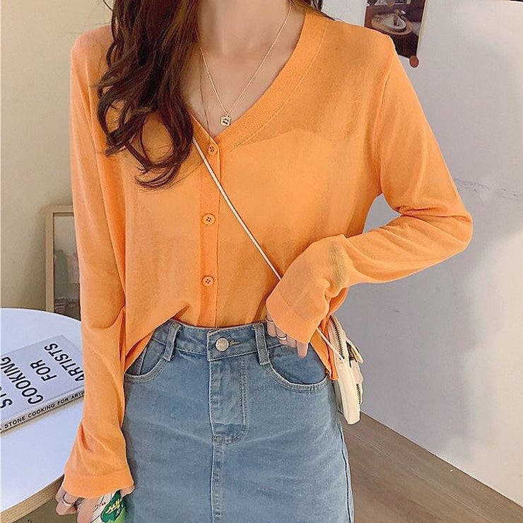 クロップド丈サマーニットカーディガン 夏 韓国ファッション | SHEENA  | 詳細画像7 