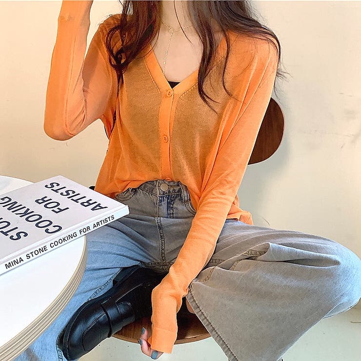 クロップド丈サマーニットカーディガン 夏 韓国ファッション | SHEENA  | 詳細画像9 