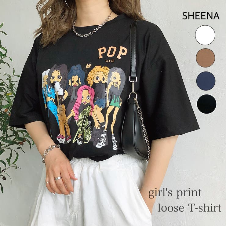 ガールズプリントルーズｔシャツ 夏 韓国ファッション 品番 Shnw Sheena シーナ のレディースファッション通販 Shoplist ショップリスト