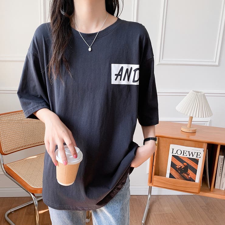 SSHEENA 売れ筋商品|||シーナ Tシャツ トップス レディース T-shirts White バックタグプリントルーズTシャツ 春 夏[品番：SHNW0006923