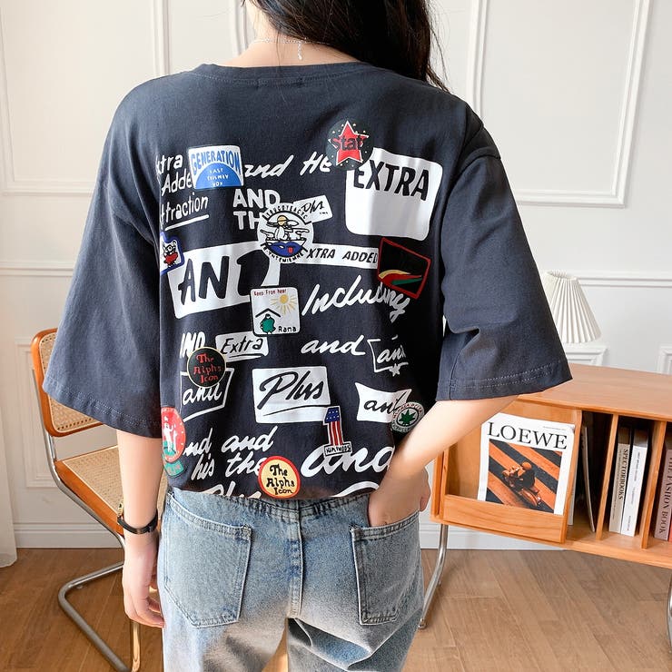 MIXロゴバックプリントルーズTシャツ 春 夏 | SHEENA  | 詳細画像30 