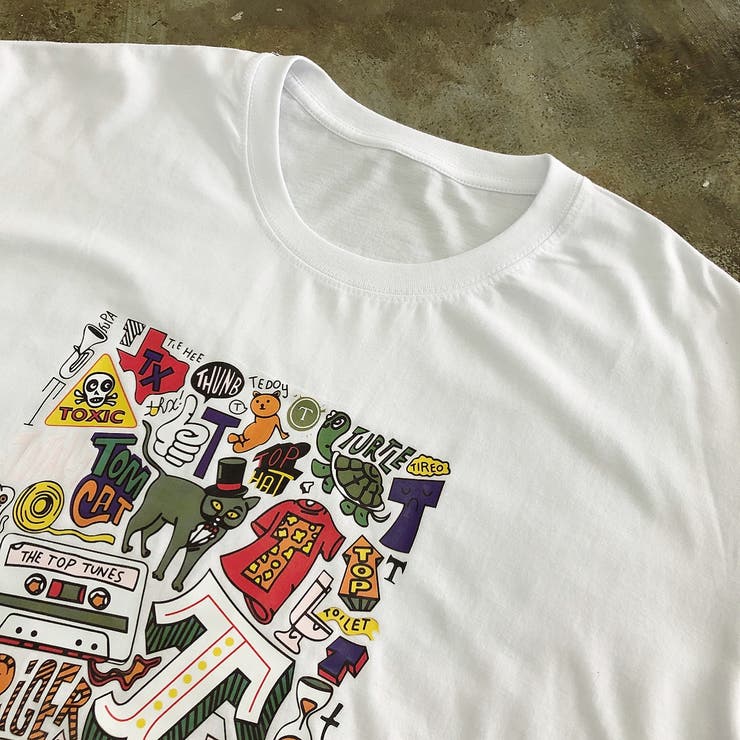 カラーイラストプリントTシャツ 夏 韓国 | SHEENA  | 詳細画像7 