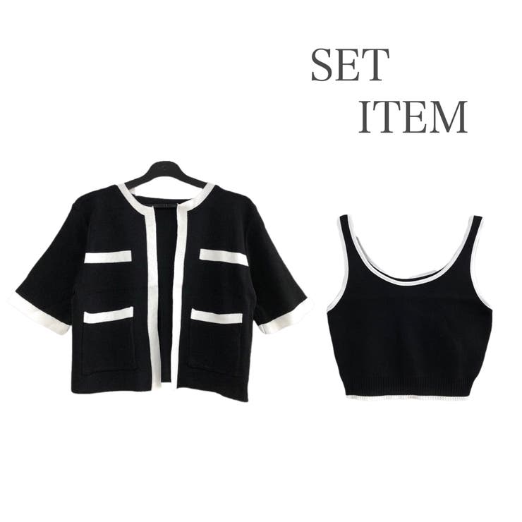 バイカラー半袖サマーニットアンサンブル 夏 韓国 | SHEENA  | 詳細画像27 