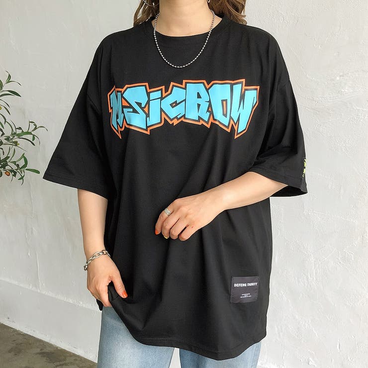 グラフィックプリントルーズTシャツ 夏 韓国[品番：SHNW0007401