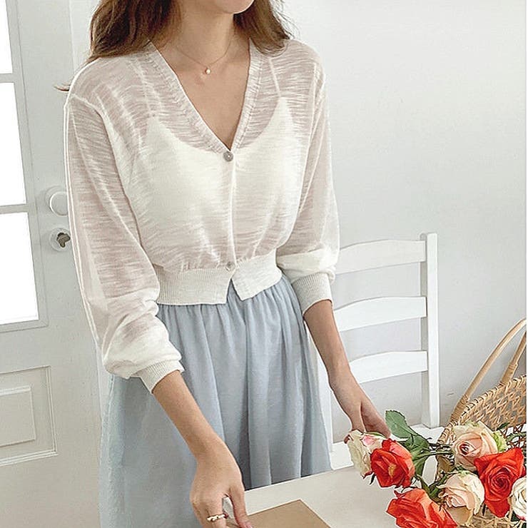 【本日限定お値下げ】SENEE クロップドシアーカーディガン cropped sheer cardigan（クロップドシアーカーディガン