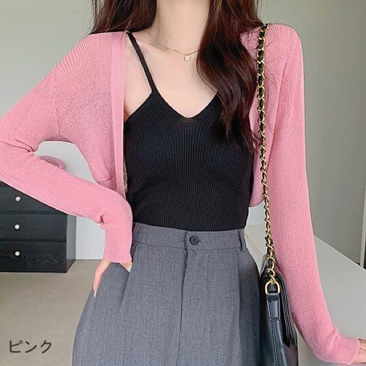 シアーボレロカーディガン 夏 韓国[品番：SHNW0007505]｜SHEENA