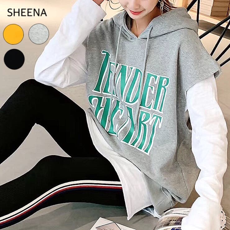 ロゴプリントパーカーベスト 秋 冬 品番 Shnw Sheena シーナ のレディース ファッション通販 Shoplist ショップリスト