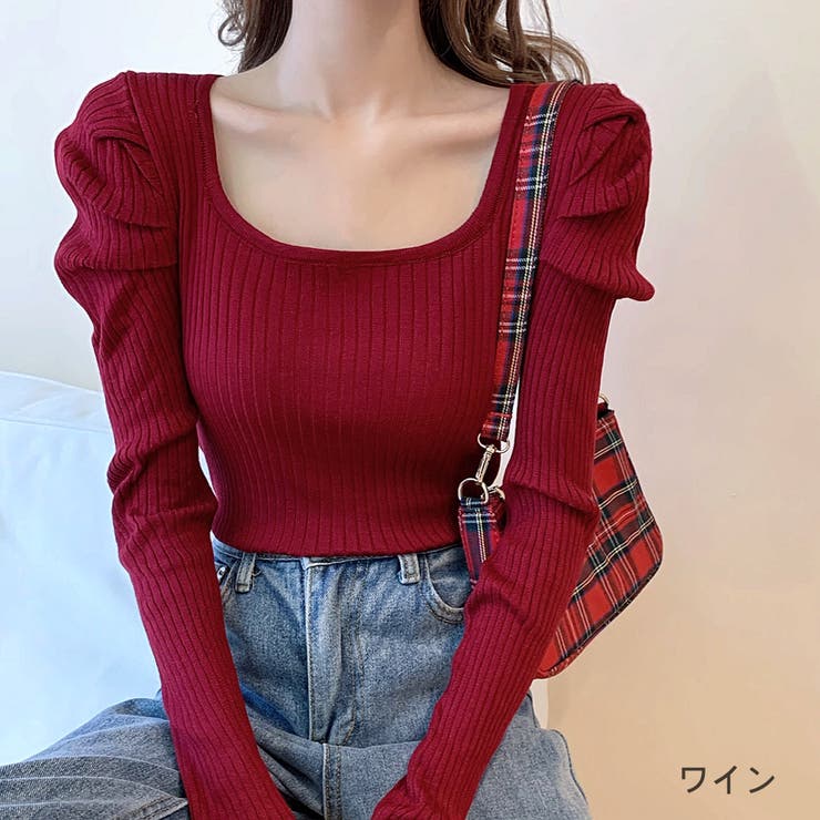 冬服レディース ストア トップス ワインレッド