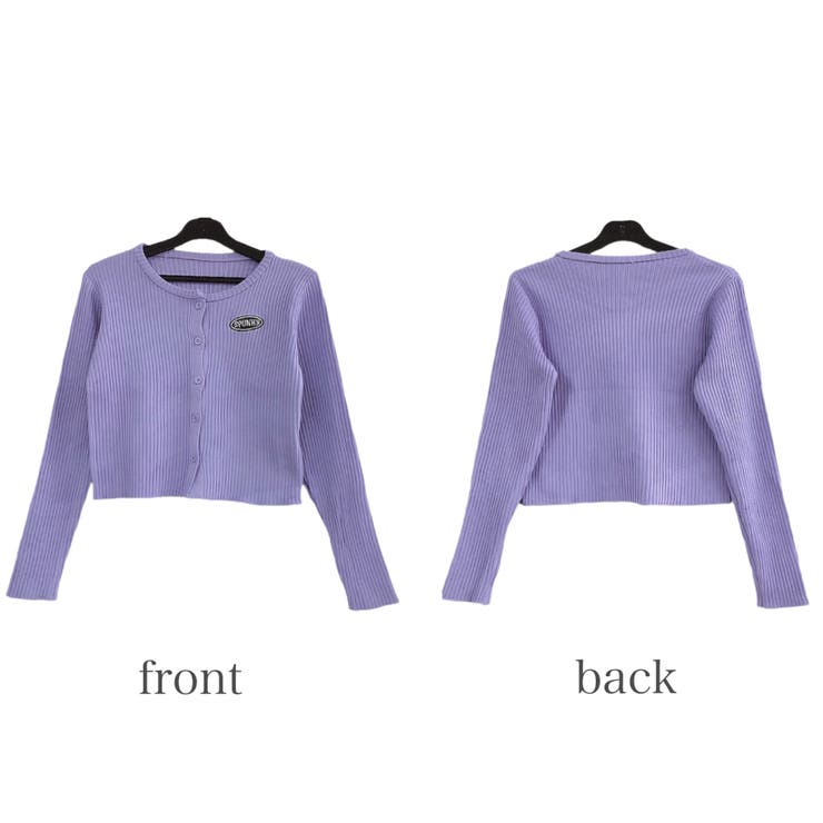 刺しゅうロゴクロップドリブニットカーディガン 秋 冬 | SHEENA  | 詳細画像25 