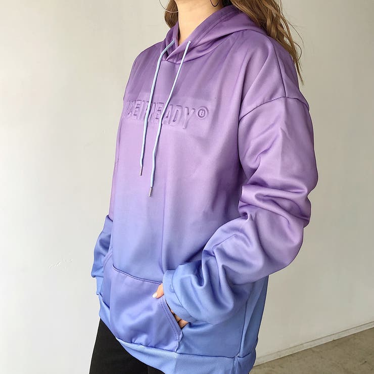 エンボスロゴグラデーションカラーパーカー 秋 冬[品番：SHNW0008117