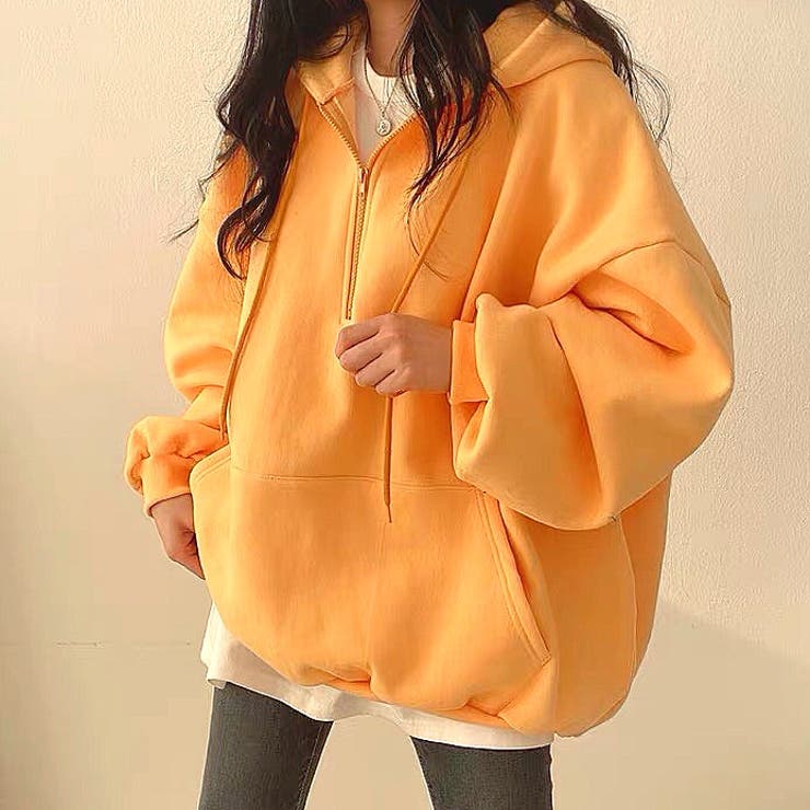 裏起毛ボリュームスリーブハーフジップトップス 秋 冬 | SHEENA  | 詳細画像11 