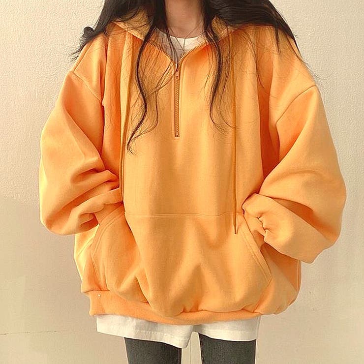 裏起毛ボリュームスリーブハーフジップトップス 秋 冬 | SHEENA  | 詳細画像12 