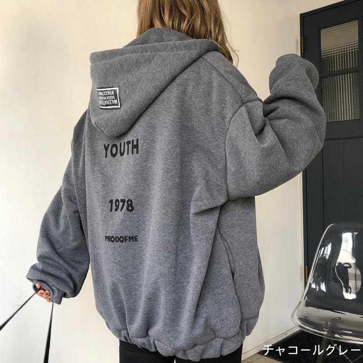 バクプリZIPルーズパーカー 秋 冬[品番：SHNW0008599]｜SHEENA
