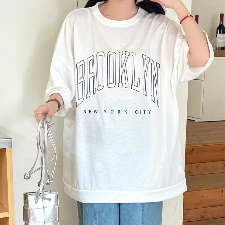 BROOKLYNプリントオーバーＴシャツ 春 夏 | SHEENA  | 詳細画像20 