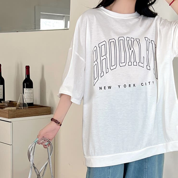 BROOKLYNプリントオーバーＴシャツ 春 夏 | SHEENA  | 詳細画像21 