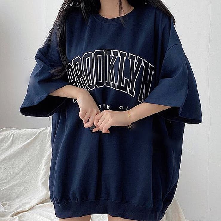 ネイビー | BROOKLYNプリントオーバーＴシャツ 春 夏 | SHEENA 