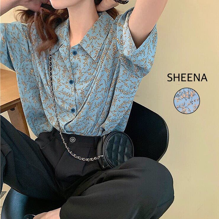 花柄半袖ルーズシャツ 春 夏[品番：SHNW0009245]｜SHEENA