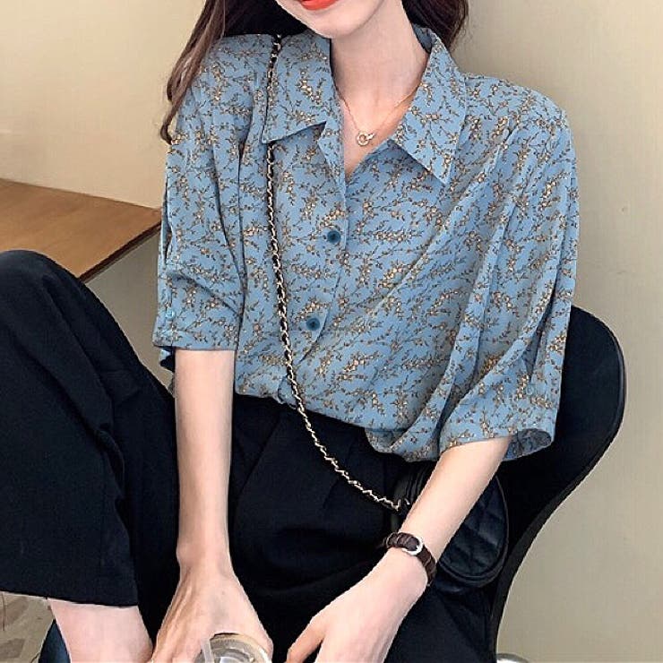 花柄半袖ルーズシャツ 春 夏[品番：SHNW0009245]｜SHEENA