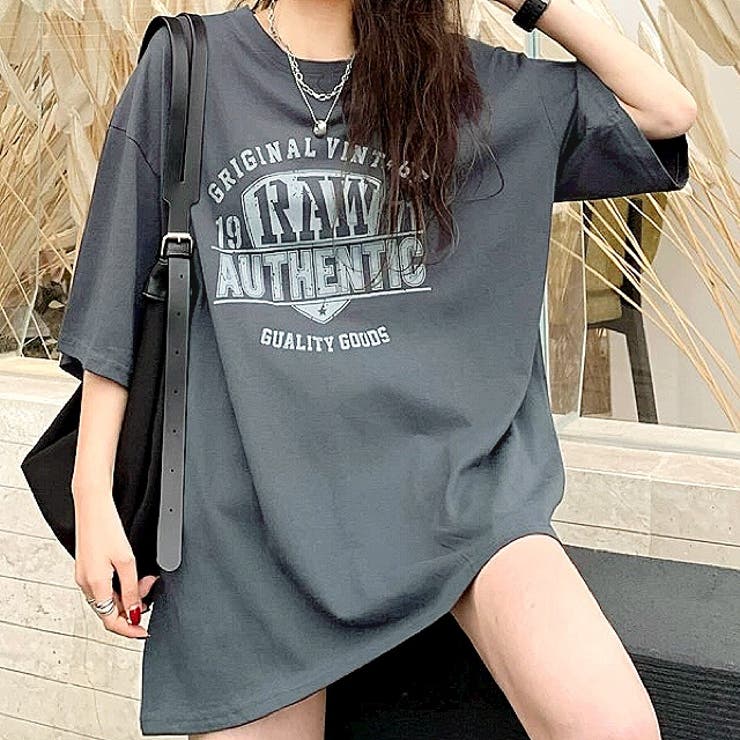 AUTHENTICロゴオーバーサイズTシャツ 春 夏[品番：SHNW0009614