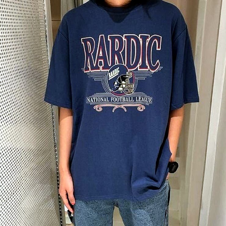 ネイビー】RARDICロゴオーバーサイズＴシャツ 春 夏[品番：SHNW0009615