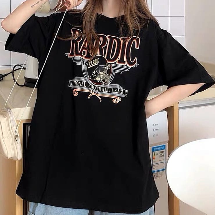 ネイビー】RARDICロゴオーバーサイズＴシャツ 春 夏[品番：SHNW0009615