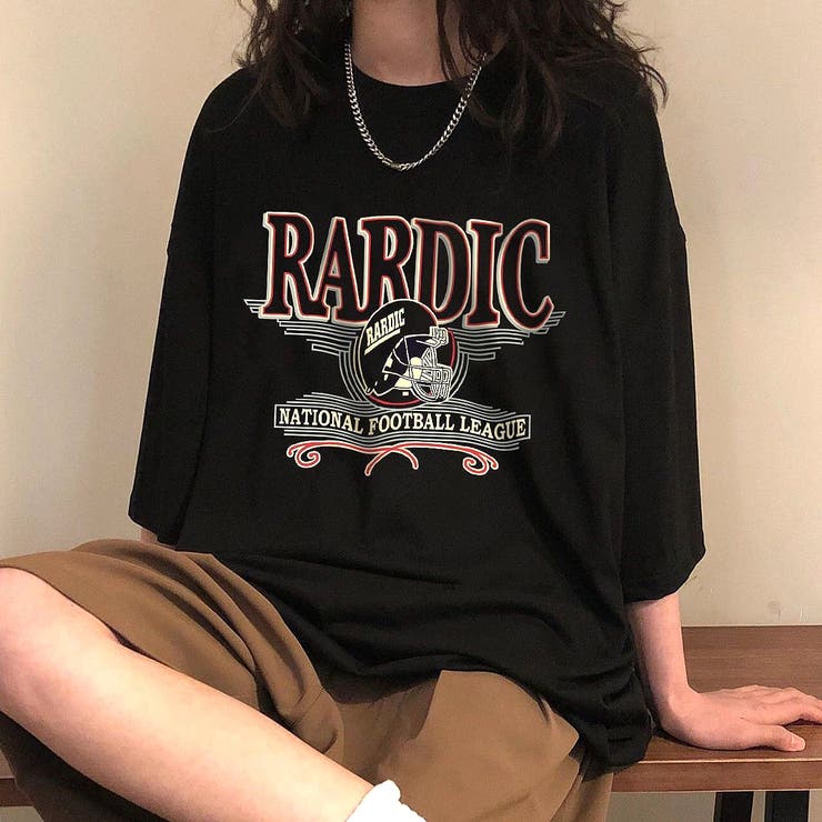 ネイビー】RARDICロゴオーバーサイズＴシャツ 春 夏[品番：SHNW0009615