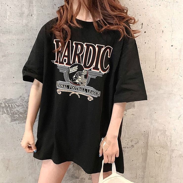 ネイビー】RARDICロゴオーバーサイズＴシャツ 春 夏[品番：SHNW0009615