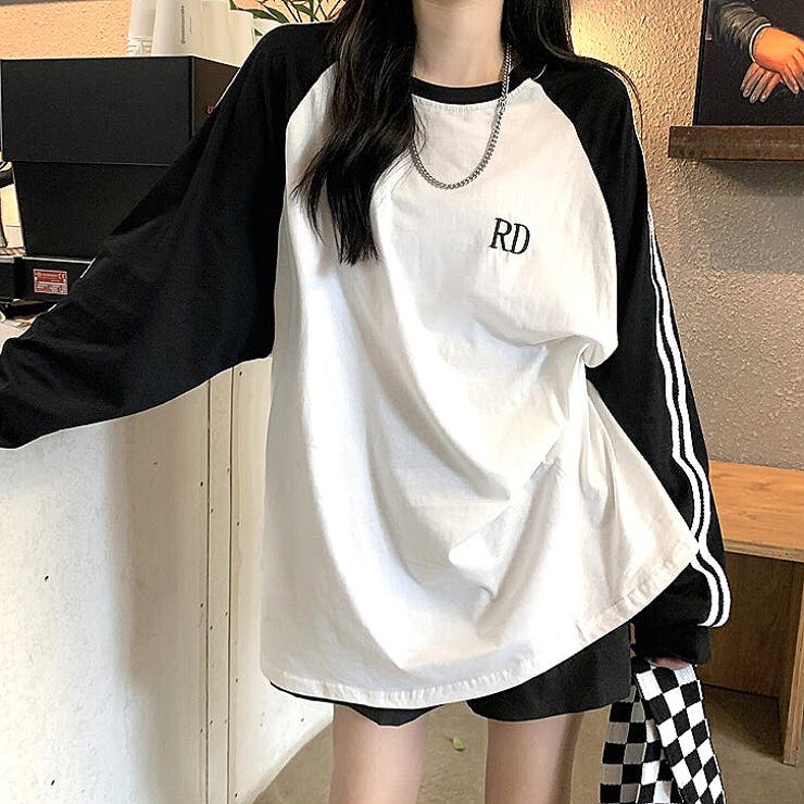 袖ライン配色ラグランルーズロンT 秋 冬 | SHEENA  | 詳細画像9 