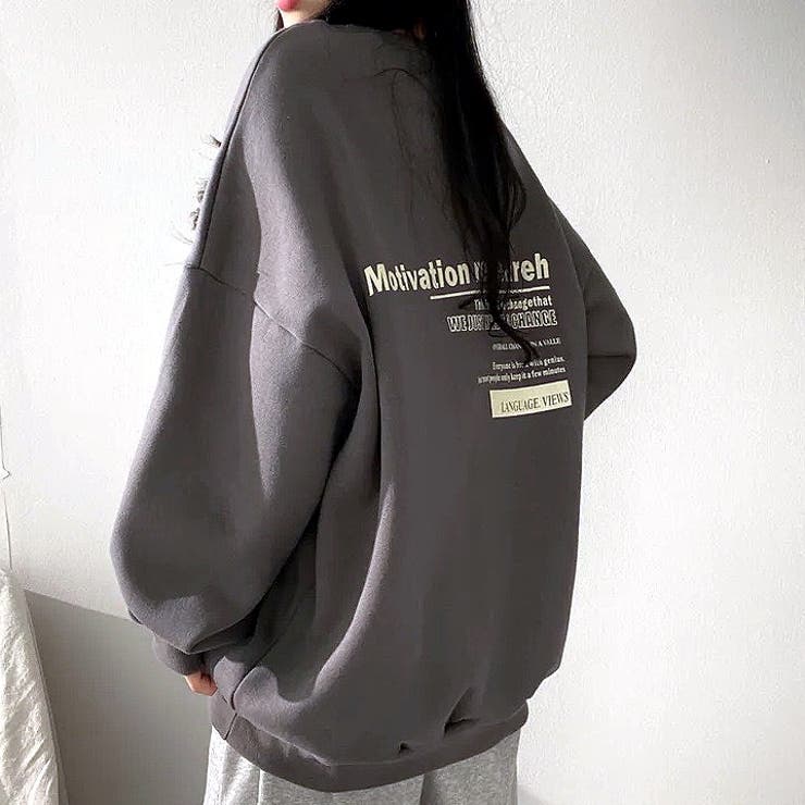 新品ダナキャランDKNYSPORTロゴスウェットトレーナーMオーバーサイズ ダナキャランニューヨーク】M チャコール トレーナー ロゴ