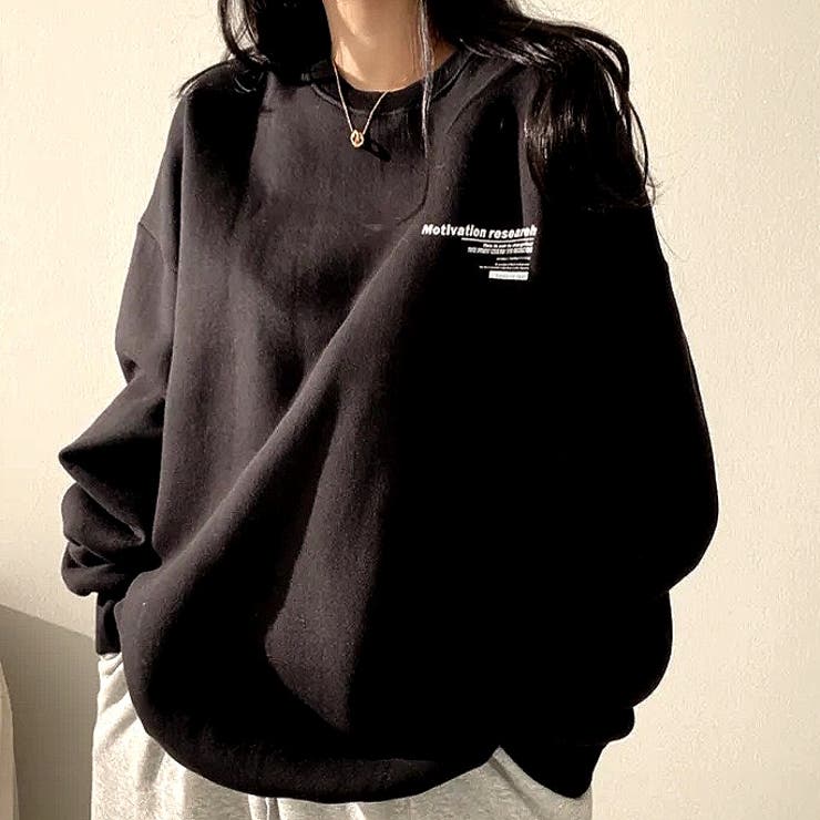 Motivationロゴオーバーサイズトレーナー 秋 冬 | SHEENA  | 詳細画像14 