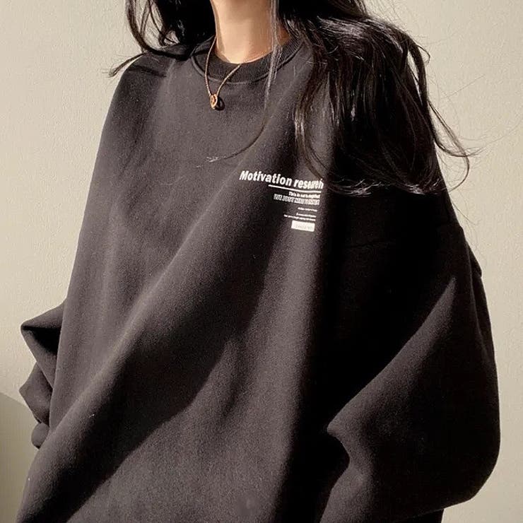 Motivationロゴオーバーサイズトレーナー 秋 冬 | SHEENA  | 詳細画像15 