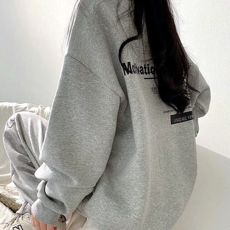 Motivationロゴオーバーサイズトレーナー 秋 冬 | SHEENA  | 詳細画像19 