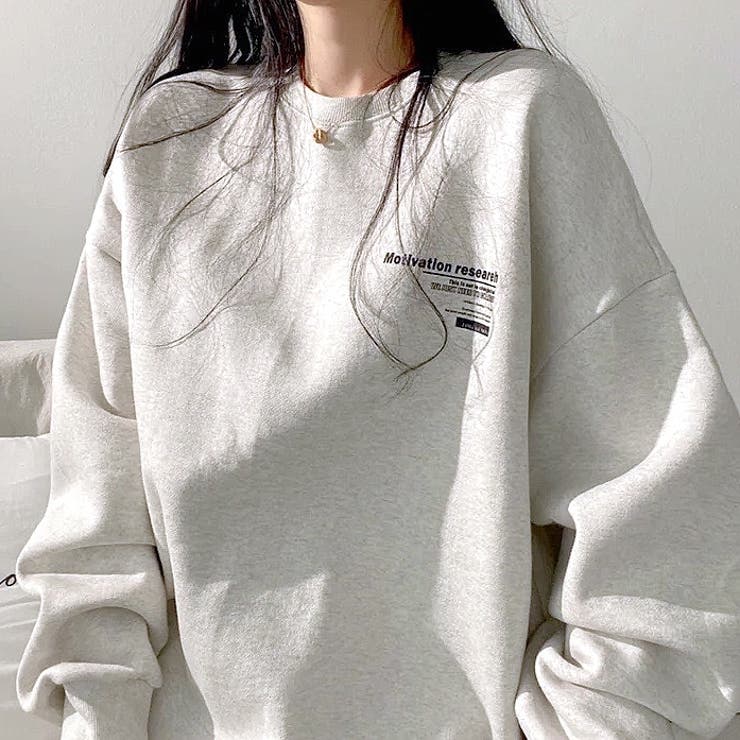 Motivationロゴオーバーサイズトレーナー 秋 冬 | SHEENA  | 詳細画像2 