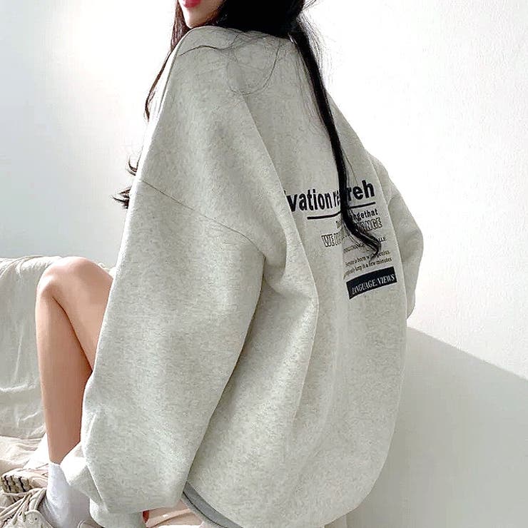 Motivationロゴオーバーサイズトレーナー 秋 冬 | SHEENA  | 詳細画像4 