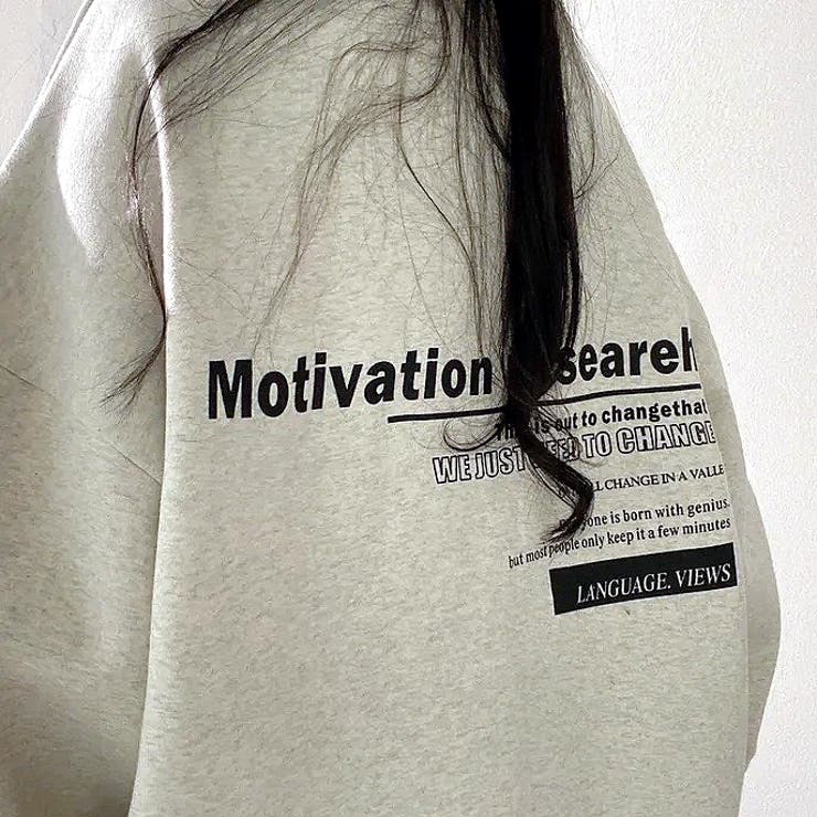 Motivationロゴオーバーサイズトレーナー 秋 冬 | SHEENA  | 詳細画像8 