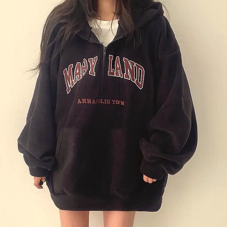 刺しゅうロゴボアハーフジッププルオーバー 秋 冬 | SHEENA  | 詳細画像2 