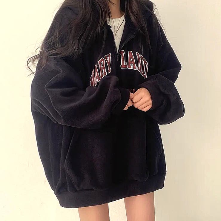 刺しゅうロゴボアハーフジッププルオーバー 秋 冬 | SHEENA  | 詳細画像3 