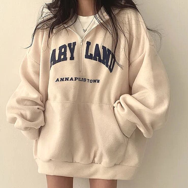 刺しゅうロゴボアハーフジッププルオーバー 秋 冬 | SHEENA  | 詳細画像11 