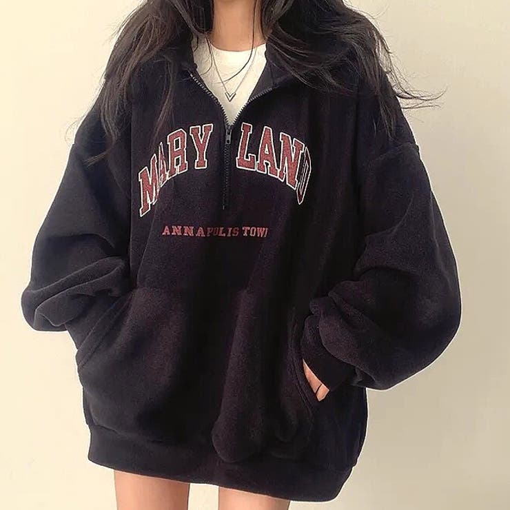 刺しゅうロゴボアハーフジッププルオーバー 秋 冬 | SHEENA  | 詳細画像5 