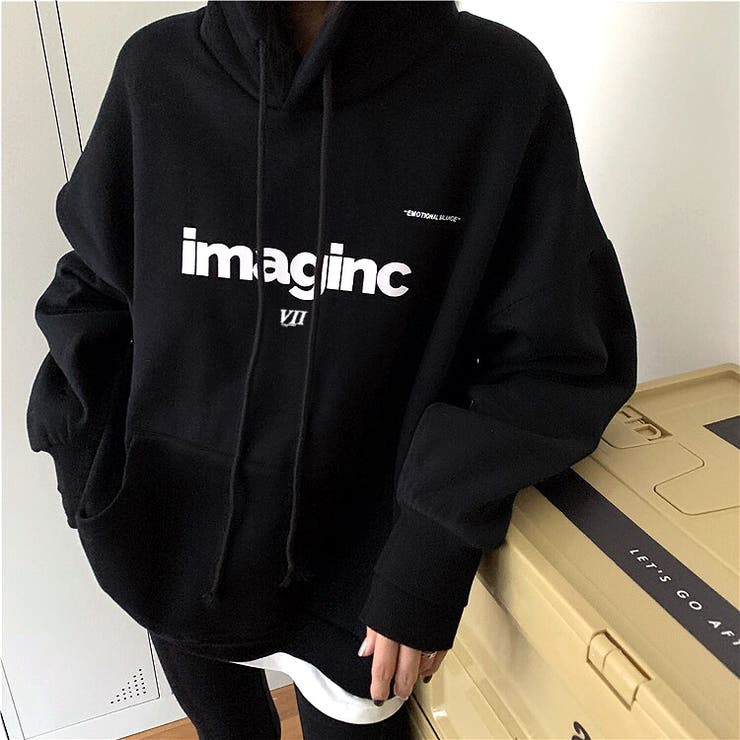imagincロゴオーバーサイズパーカー 秋 冬[品番:SHNW0010092 imagincロゴオーバーサイズパーカー 秋 冬[品番:SHNW0010092