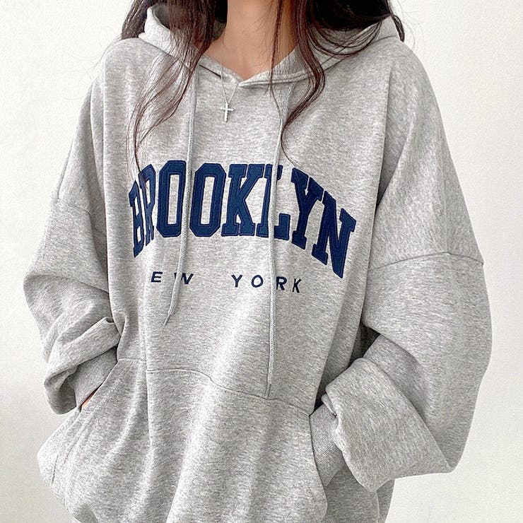 BROOKLYNロゴオーバーサイズパーカー 秋 冬[品番：SHNW0010258]｜SHEENA  （シーナ）のレディースファッション通販｜SHOPLIST（ショップリスト）