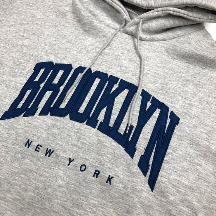 BROOKLYNロゴオーバーサイズパーカー 秋 冬[品番：SHNW0010258