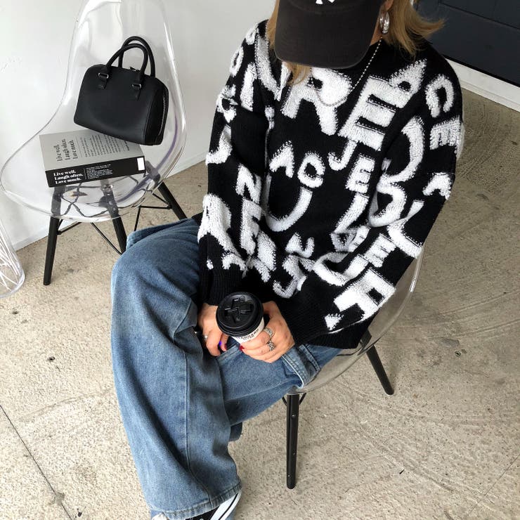 もこもこアルファベットニットプルオーバー 秋 冬 | SHEENA  | 詳細画像12