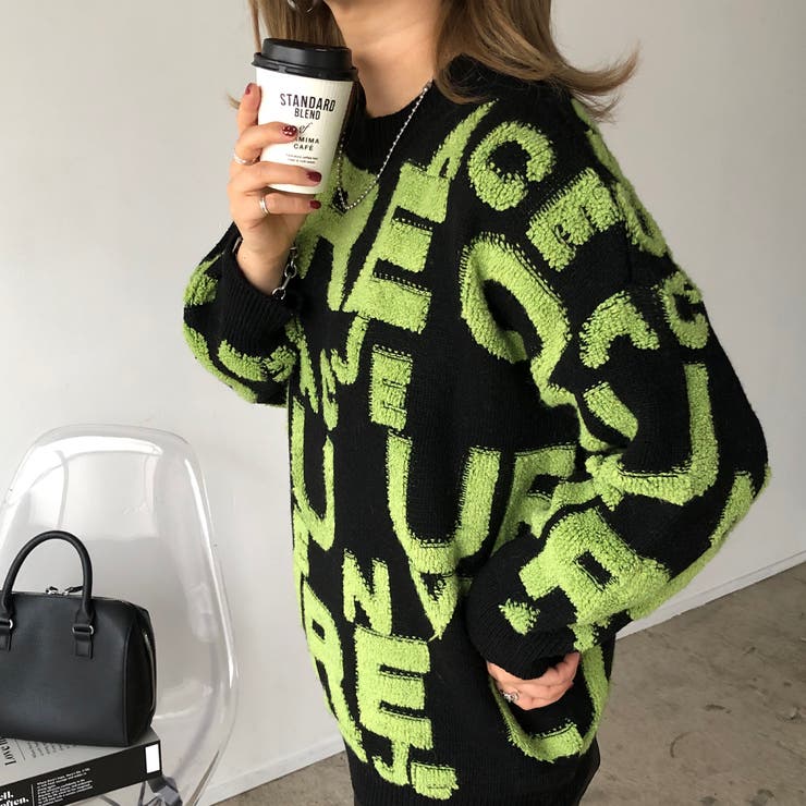 もこもこアルファベットニットプルオーバー 秋 冬 | SHEENA  | 詳細画像21