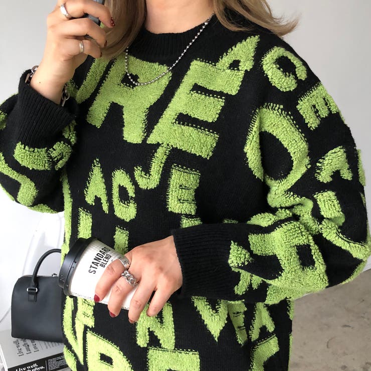 もこもこアルファベットニットプルオーバー 秋 冬 | SHEENA  | 詳細画像22