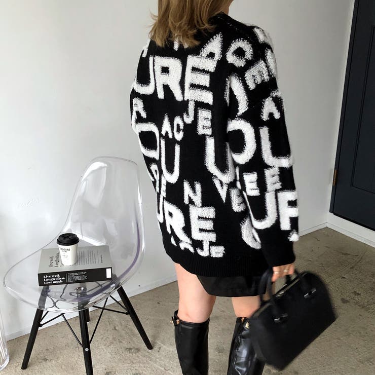 もこもこアルファベットニットプルオーバー 秋 冬 | SHEENA  | 詳細画像3