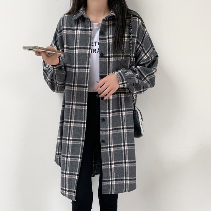 試着程度【SHENERY◆シーナリー】チェックシャツロングガウン THE NORTH FACE 新作シャツ入荷‼︎ │ザ・ノース・フェイス プラス