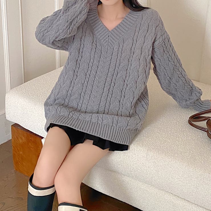 スローブ イエナ SLOBE IENA Vネックスウェットプルオーバー