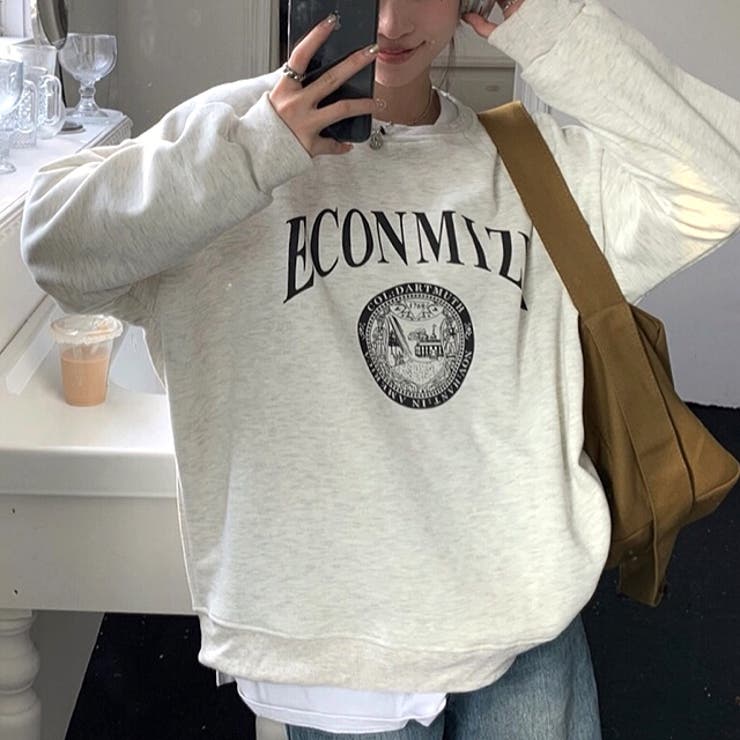 ECONMIZEロゴプリントルーズトレーナー 秋 冬[品番：SHNW0010343]｜SHEENA （シーナ）｜レディース｜Shoplist
